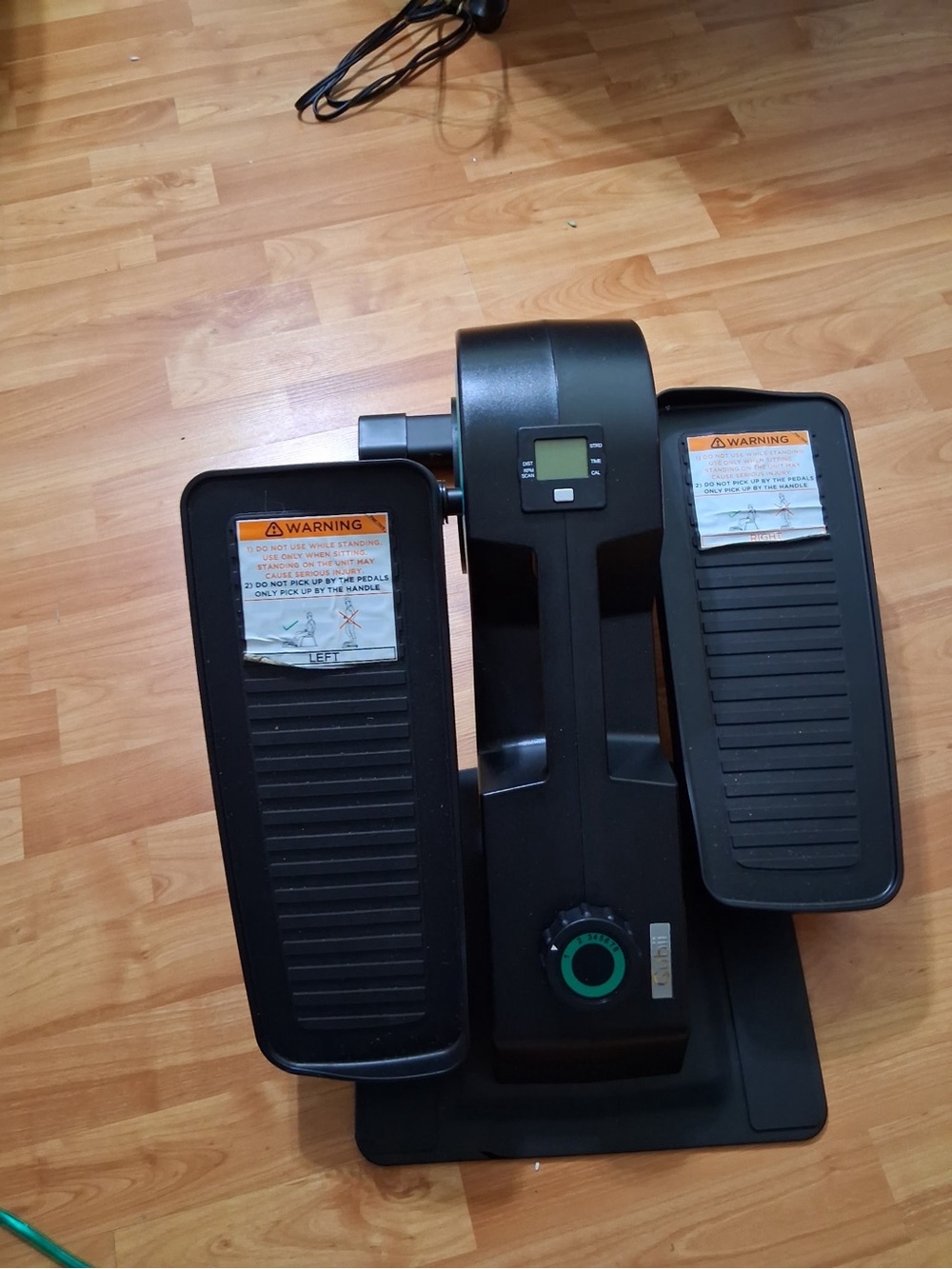 Compact Black Mini Stepper with Resistance Dial
